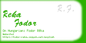 reka fodor business card